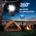 Lámpara LETMY Paquete de 4 linternas de campamento, linternas LED recargables, faroles solares con batería para huracanes con 3 vías de alimentación y cable USB para emergencias, cortes de energía