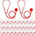 Paquete de 30 Estetoscopios de Juguete para Niños Estetoscopios Desechables a Granel Funcionamiento Real Enfermería Médico Juego de Simulación Accesorios de Disfraz de Enfermera para Niños