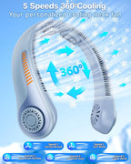 EYERZ Ventilador de cuello portátil, ventilador personal recargable...