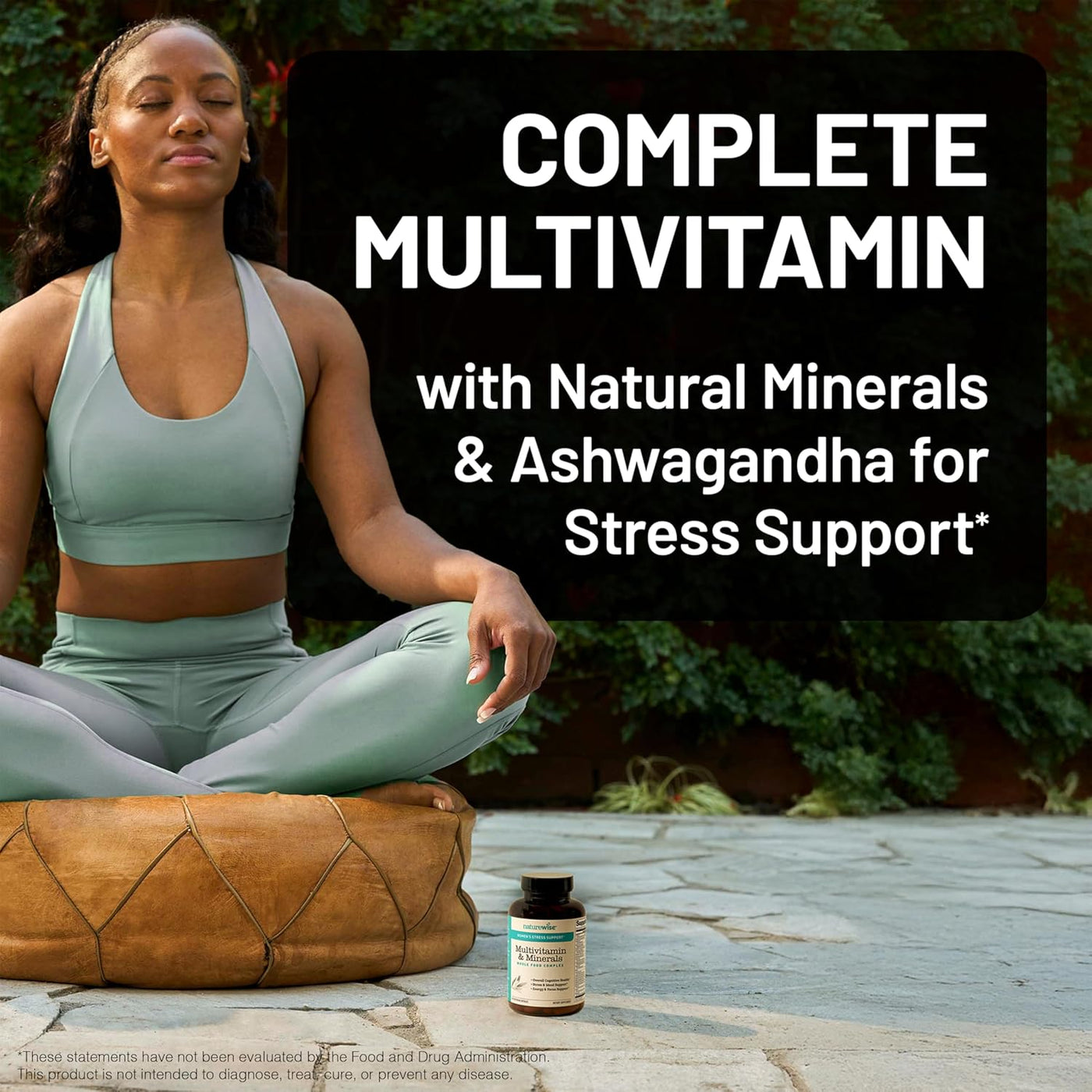 NatureWise Multivitamínico para mujeres + apoyo al estrés con alime...