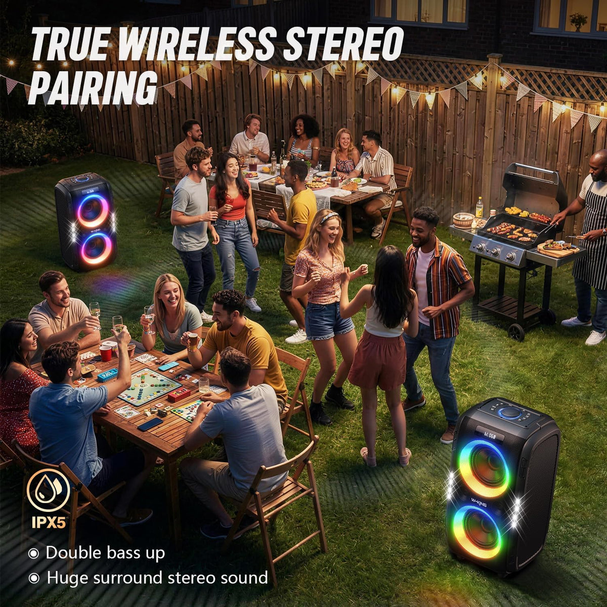 W-KING 270W PEAK Altavoz de Fiesta Grande Bluetooth Más Fuerte\/12...