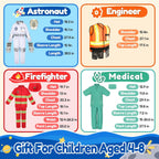Ropa de vestir profesional para niños de 4, 5, 6, 7, 8 años, 4 en 1