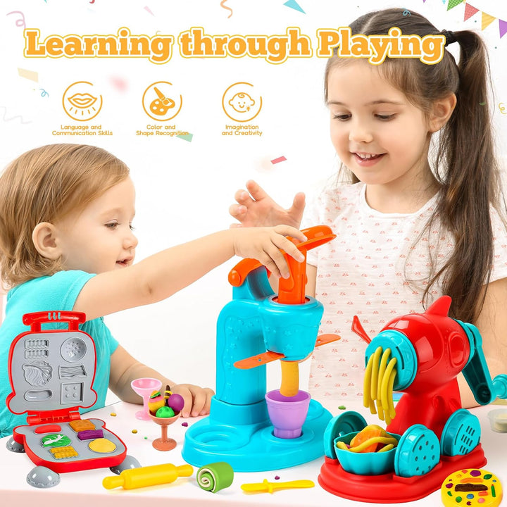 Aprilwolf Juego de 59 piezas de masa 3 en 1 para niños de 3 a 4 a 8...