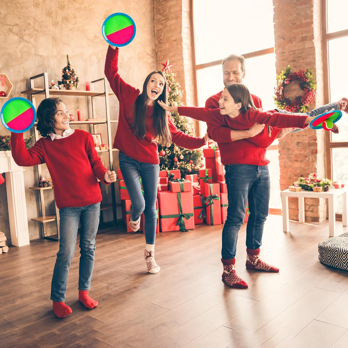 Juego de pelotas para lanzar y atrapar Ultra resistente ABS - Juegos familiares Regalos de Navidad para rellenar calcetines para niños pequeños, niños, adolescentes, niños, niñas, 3-5, 5-8, 8