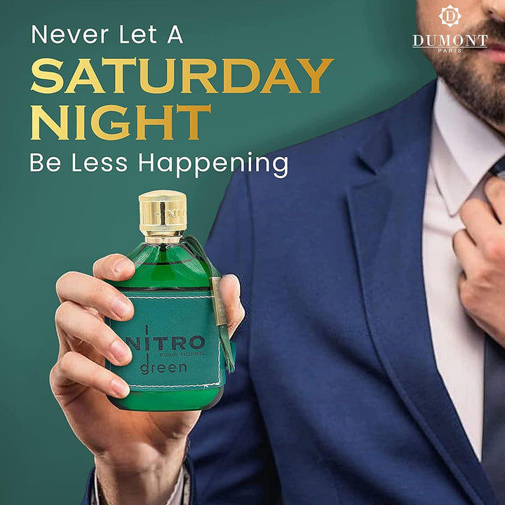 Dumont Nitro Green Eau De Parfum - Fragancia vibrante de fin de sem...