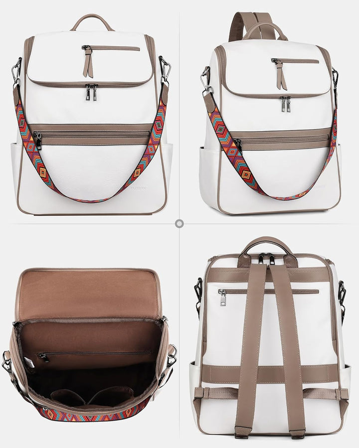 FADEON Mochila para computadora portátil para mujer, mochila de via...
