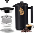 Utopia Kitchen Prensa francesa de acero inoxidable de grado 304, 17 onzas