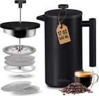 Utopia Kitchen Prensa francesa de acero inoxidable de grado 304, 17 onzas
