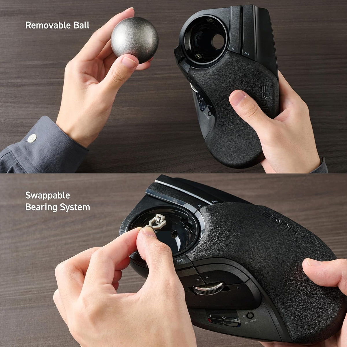ELECOM Huge Plus ratón trackball inalámbrico, bola grande ergonómic...