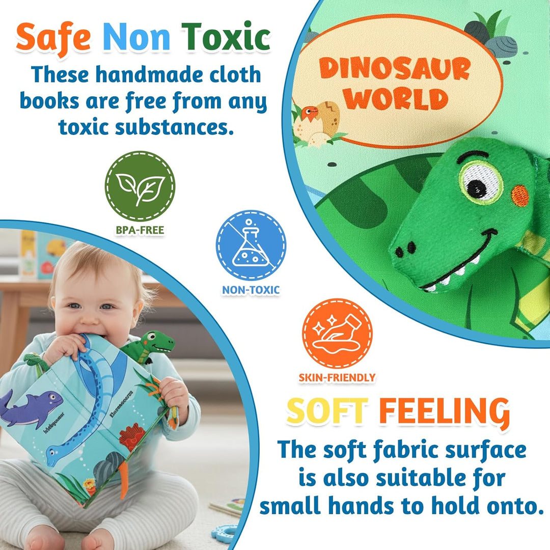 YOGINGO Libros para bebés Montessori Toys Cute Dinosaurs