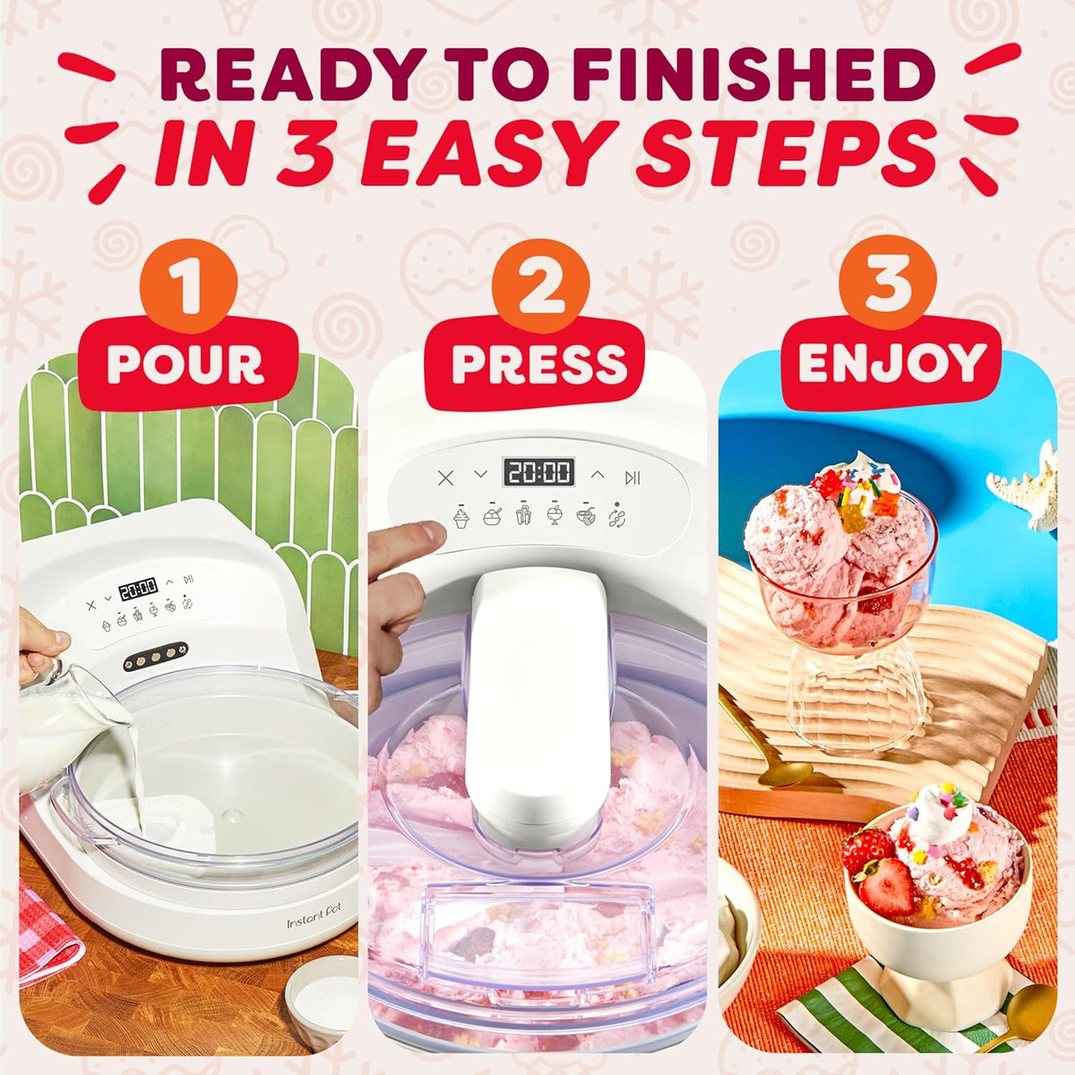 Instant Pot InstantChill - Máquina para hacer helados más enrollada, sin