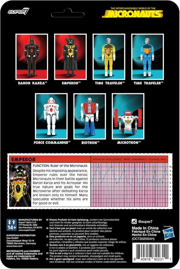 Super7 Reaction+ Micronauts Emperor - Figura de acción de micronaut...