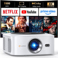 HAPPRUN 1500 ANSI - Proyector inteligente para exteriores, aplicaciones integradas, audio Dolby de 30 W