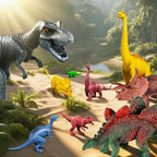 Camión de dinosaurio Triceratops 22 en 1 para niños de 3-5-7 4-8, camión transportador de dinosaurios con 18 figuras de dinosaurios jurásicos, 3 huevos de dinosaurio, 3, 4, 5, 6, 7, 8 años, regalos de cumpleaños para niños pequeños