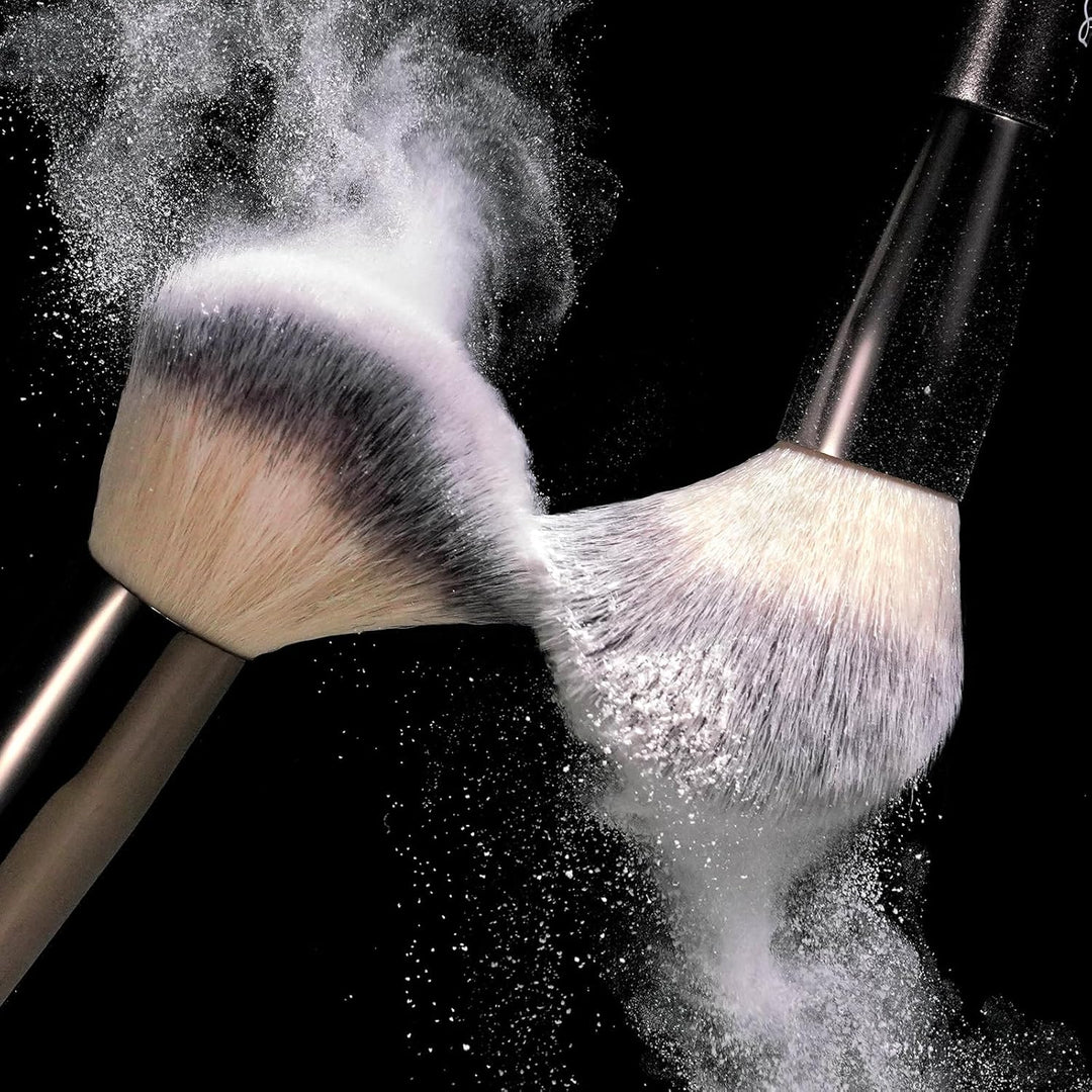 Brochas de maquillaje profesionales BS-MALL con estuche de viaje, b...