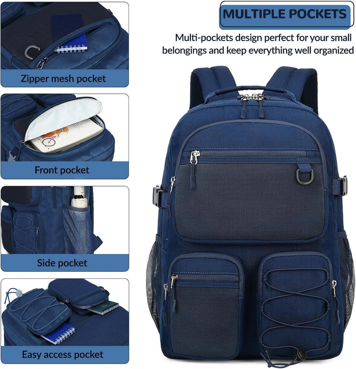 Lohol Mochila Resistente al Agua con Múltiples Bolsillos para Viaje...