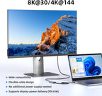 Adaptador HDMI 2.1 a USB-C 8K @30Hz, PD 65W, 1.6 ft, para PS5, Xbox