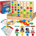 Garybank Actividades de aprendizaje social emocional para niños, juego de conexión de sentimientos con 56 tarjetas de emociones, juguetes de terapia de juego para consejeros escolares, habilidades