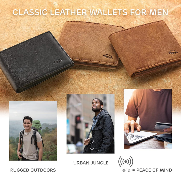 WITH LOVE Cartera plegable para hombre, organizador de dinero, tarj...