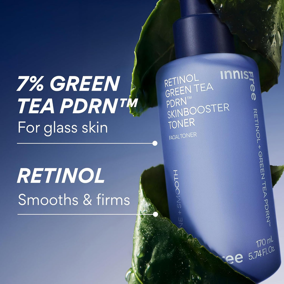 innisfree Tónico PDRN de té verde retinol para piel de vidrio, líne...