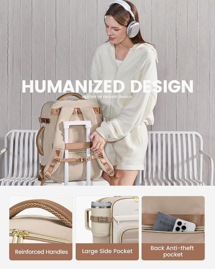 LOVEVOOK Mochila de viaje de 50L para mujeres y hombres, mochila de...