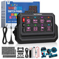 MICTUNING P1s-W Panel de interruptor RGB inalámbrico de 8 cuadras, alcance remoto de 328 pies y 433 MHz