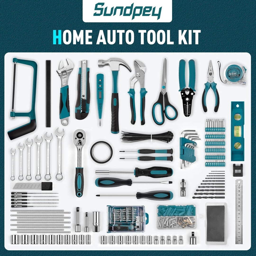Sundpey Kit de herramientas para el hogar de 379 piezas, juego comp...