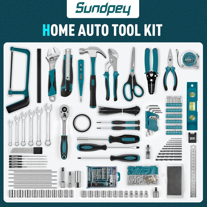 Sundpey Kit de herramientas para el hogar de 379 piezas, juego comp...