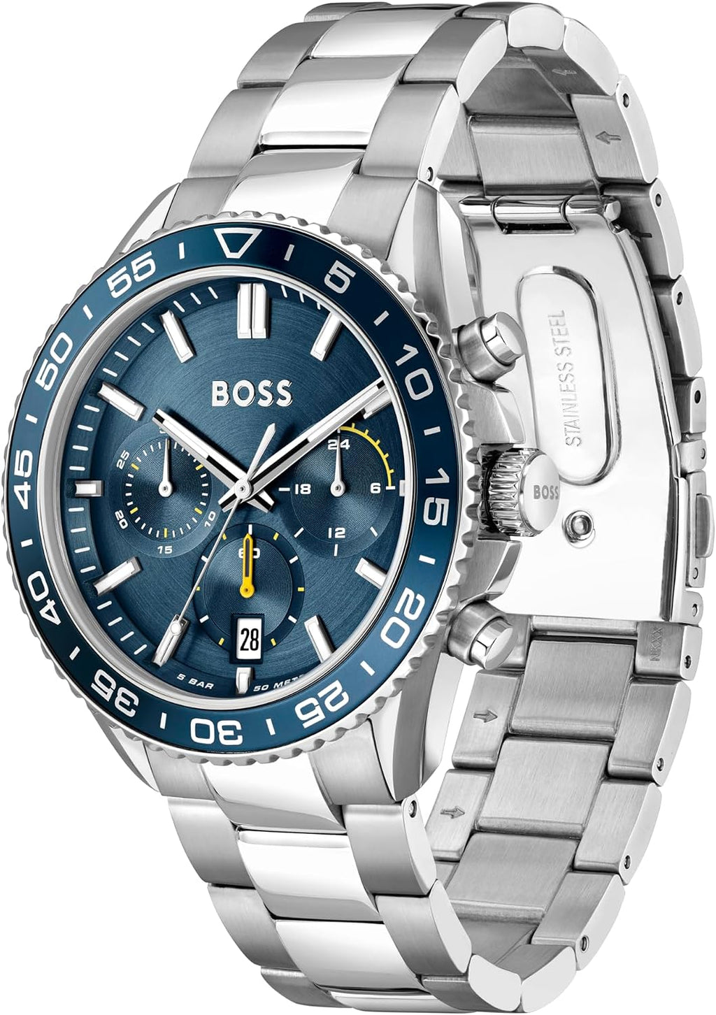 BOSS Reloj cronógrafo de cuarzo de alta calidad para hombre | Resistencia al agua hasta 164 ft (modelo 1514143)