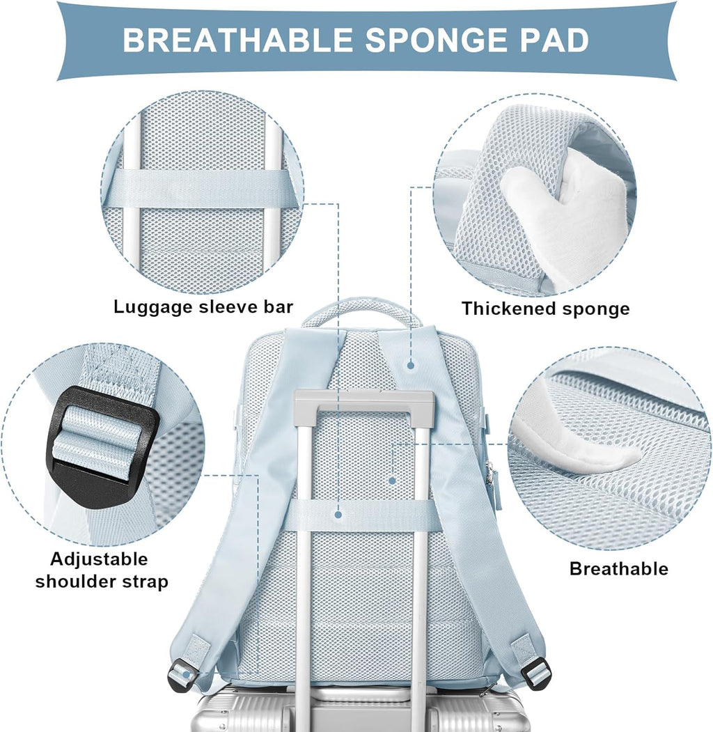 coowoz Mochila de mano para mujeres y hombres, A-azul, Mochila de viaje-L