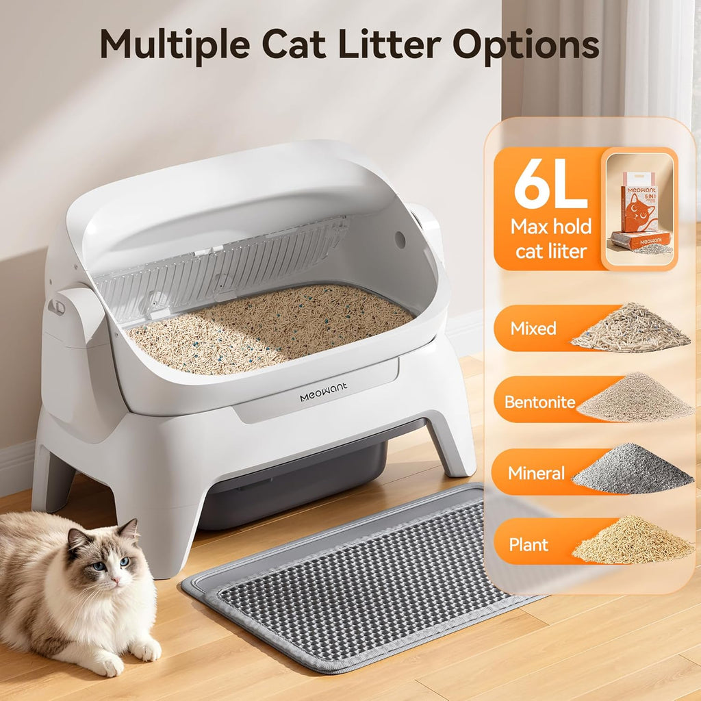 Meowant Escaneo infrarrojo automático extra grande de la caja de arena y
