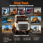 ANCEL Escáner de Camión Resistente HD601 Herramienta de Diagnóstico de Sistema Completo para Diésel Compatible con Cummins, Detroit, Freightliner, International, Paccar, Lector de Código 2 en 1 para