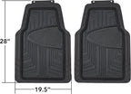 Amazon Basics 2 alfombrillas de goma antideslizantes de alta calidad para todas las estaciones para automóviles, SUV y camiones, ajuste universal, color negro