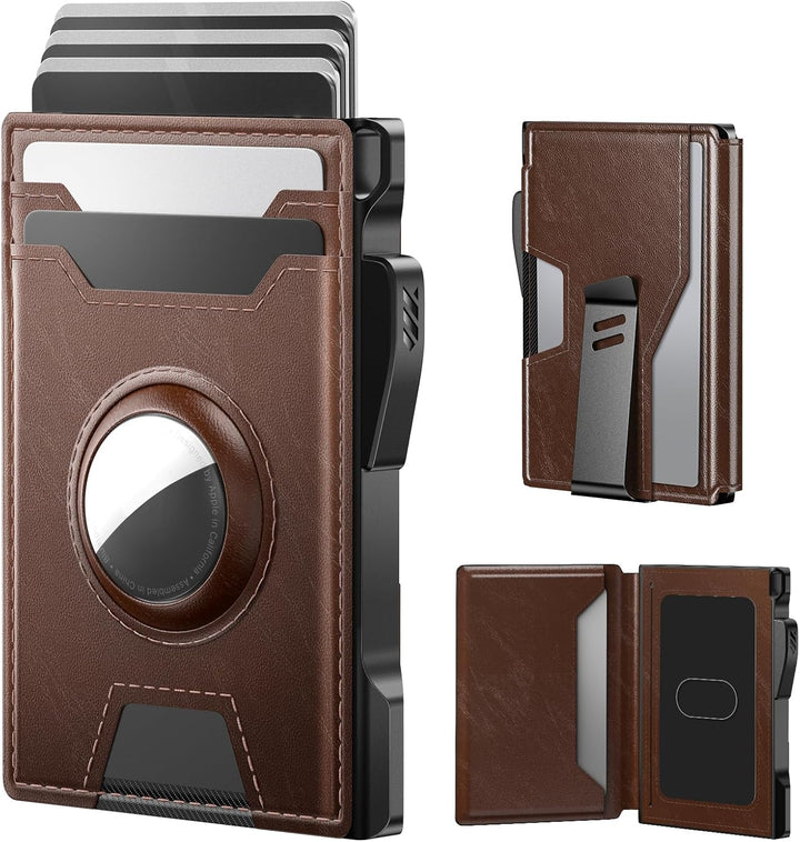 typecase Cartera para Hombre: con bloqueo RFID y clip para dinero,...