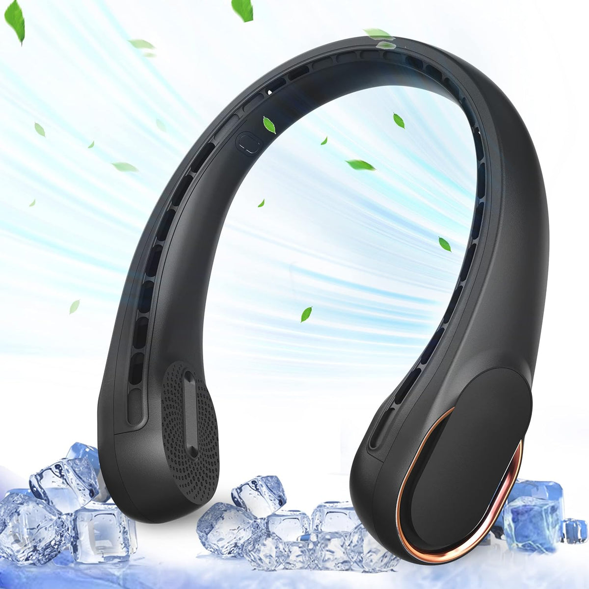 ASNUG - Ventilador de cuello, ventilador de cuello sin aspas, venti...