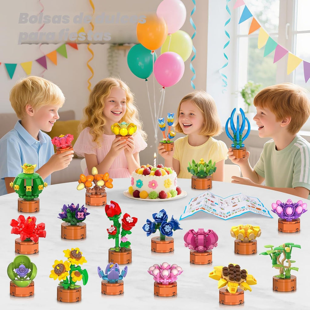 Paquete de 24 flores suculentas recuerdos de fiesta para niños 6+ juegos de