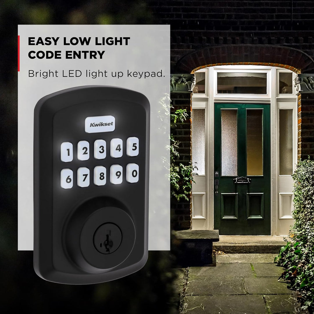 Kwikset Powerbolt 250 - Cerradura electrónica de transición con tec...