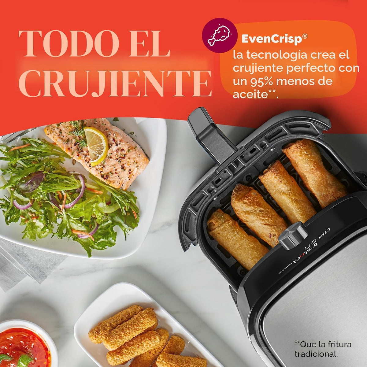 Instant Pot VORTEX Plus 6QT XL Freidora de aire, freidora de aire 6 en 1, acero inoxidable