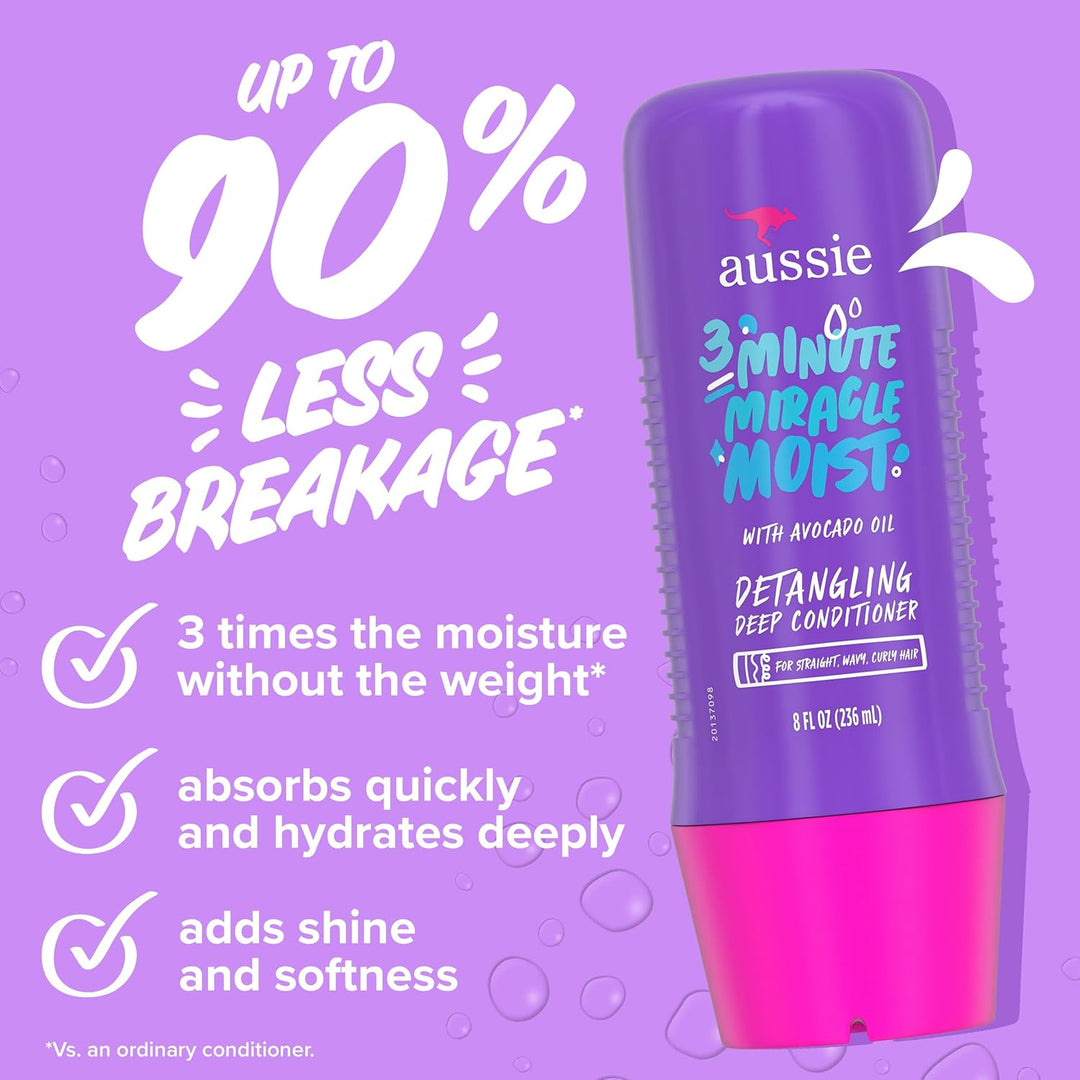 Aussie Total Miracle Paquete de Cuidado Capilar: Champú, Acondicion...