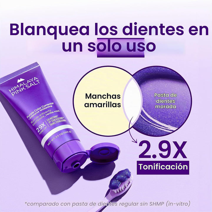 HIMALAYA PINKSALT Pasta dental morada - Removedor profundo de manch...