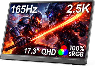 MNN 17.3" QHD 165Hz USB-C HDMI Monitor para juegos | 17.3"...