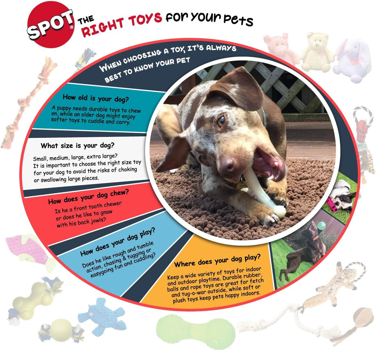 SPOT by Ethical Products Play Strong Bones - Juguetes masticables y juguetes de pelota para perros, ideal para masticadores y cachorros agresivos, pelota, pequeña