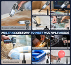 Aspiradora de Mano Inalámbrica-3 en 1 Aspiradora de Coche de Alta Potencia-Motor Sin Escobillas 12000PA, Aspiradoras de Súper Poder de Succión-Cable-Pequeña, Portátil y Recargable para Coche