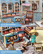 CUTEBEE - Kit de rincón de libro de rompecabezas 3D, kit de casa de muñecas en miniatura para adultos