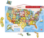 Mapa Janod magnético de los Estados Unidos, 19.7 x 13.4 pulgadas