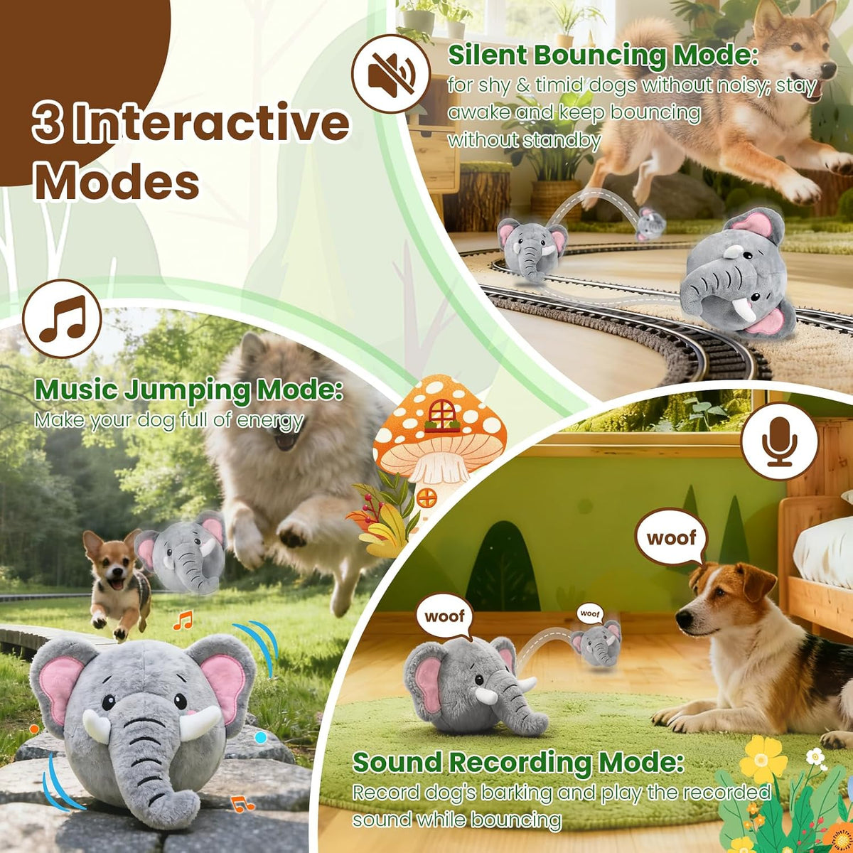 Juguetes interactivos para perros, juguete para perros en movimiento para
