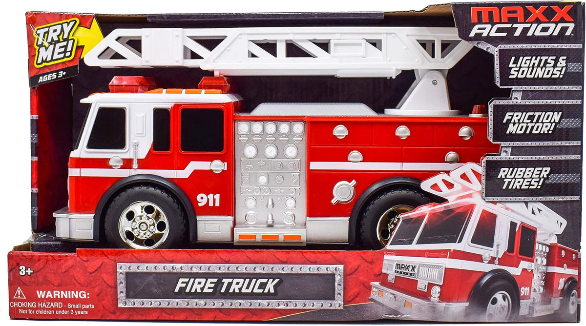 Sunny Days Entertainment Maxx Action Camión de Bomberos - Luces y Sonidos - Edades 3+