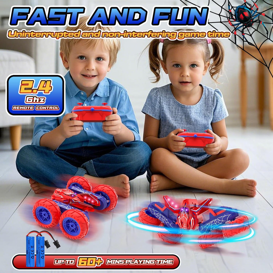 Spider - Autos de control remoto para niños de 4 a 7 360°