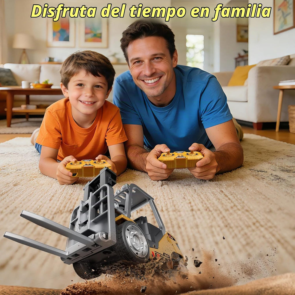 Mini carretilla elevadora teledirigida 1:64 escritorio RC carretilla