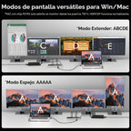 WAVLINK Base Thunderbolt 4 con carga de 100 W, estación de acoplamiento Displaylink Monitor Quad 4K @60Hz, 3 puertos Thunderbolt 4, Ethernet 2.5G, Base Thunderbolt para Mac M1-M4 y PC, controlador